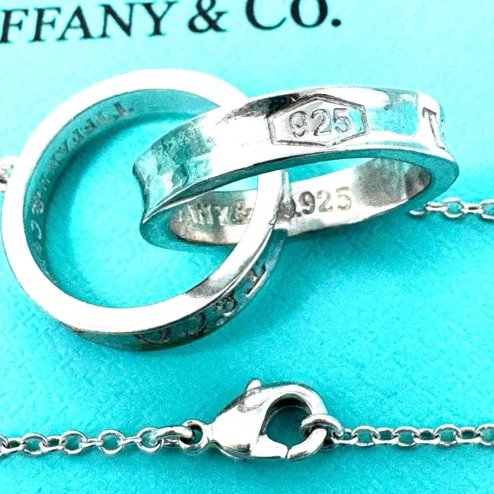 Tiffany & Co. Vintage 1837 Interlocking Circles Large Pendant Necklace.